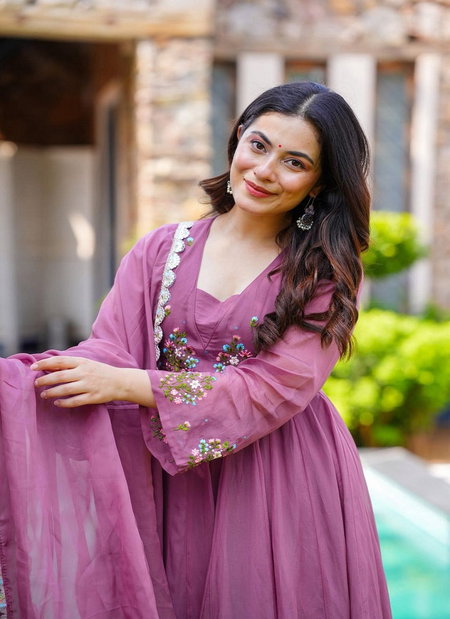 NSR 864 Heavy Faux Georgette With Embroidery Work Top With Bottom Dupatta Bulk Orders In India